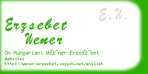 erzsebet wener business card